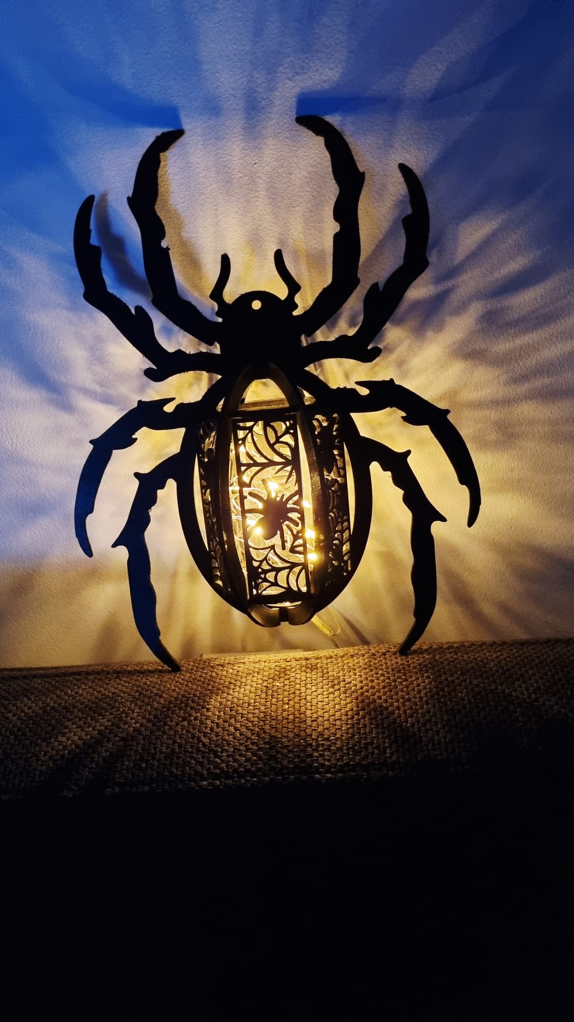 Halloween spider lamp decoration